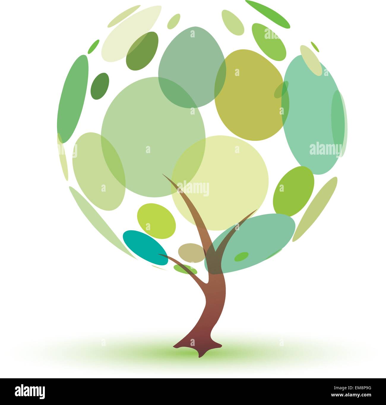 Grüner Baum, isolierte Vektor-symbol Stock Vektor