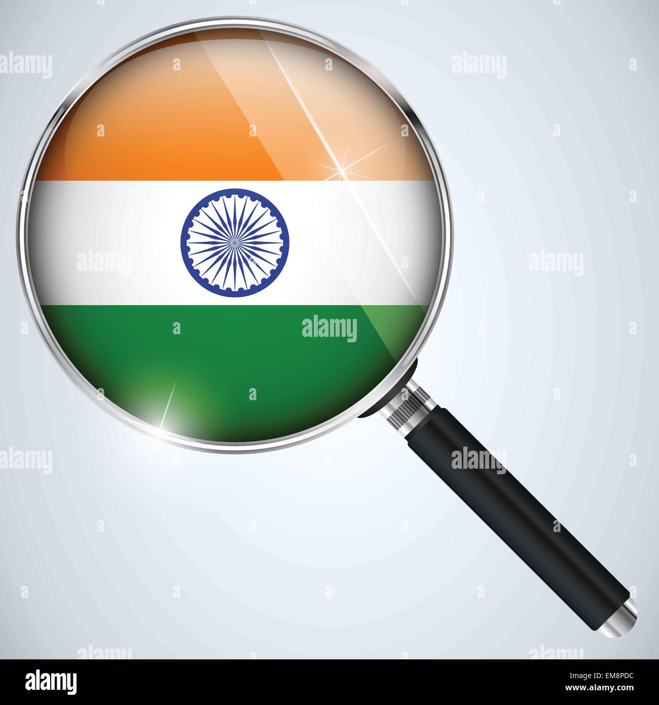NSA USA Regierung Spion Programm Land Indien Stock Vektor