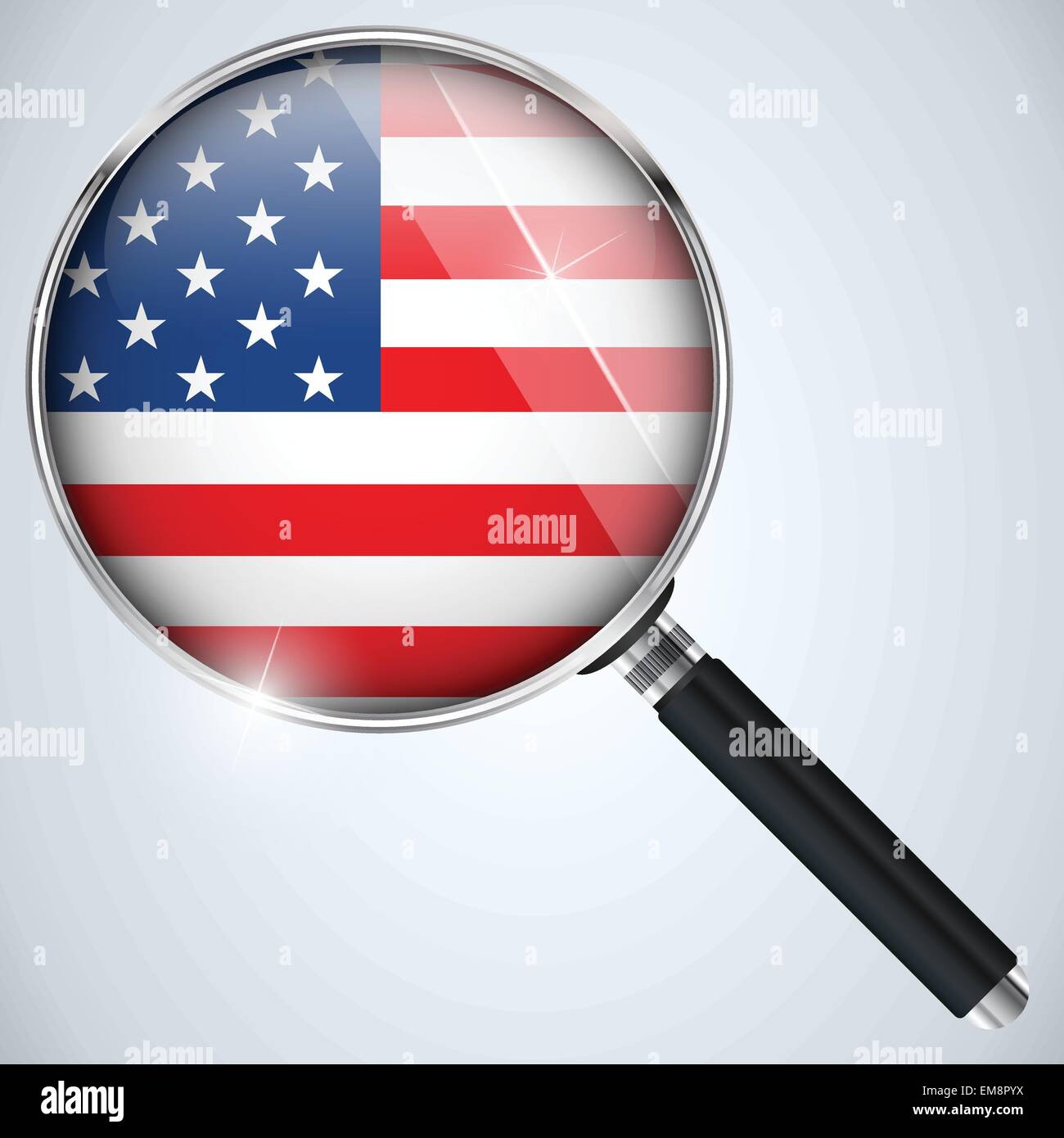 NSA USA Regierung Spion Programm Land USA Stock Vektor