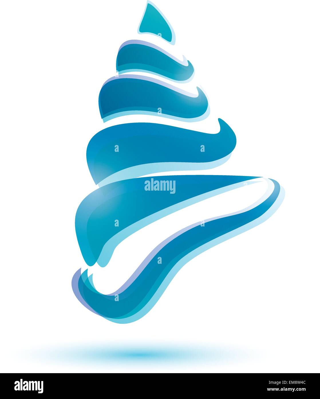 Muschel-isolierte Vektor-symbol Stock Vektor