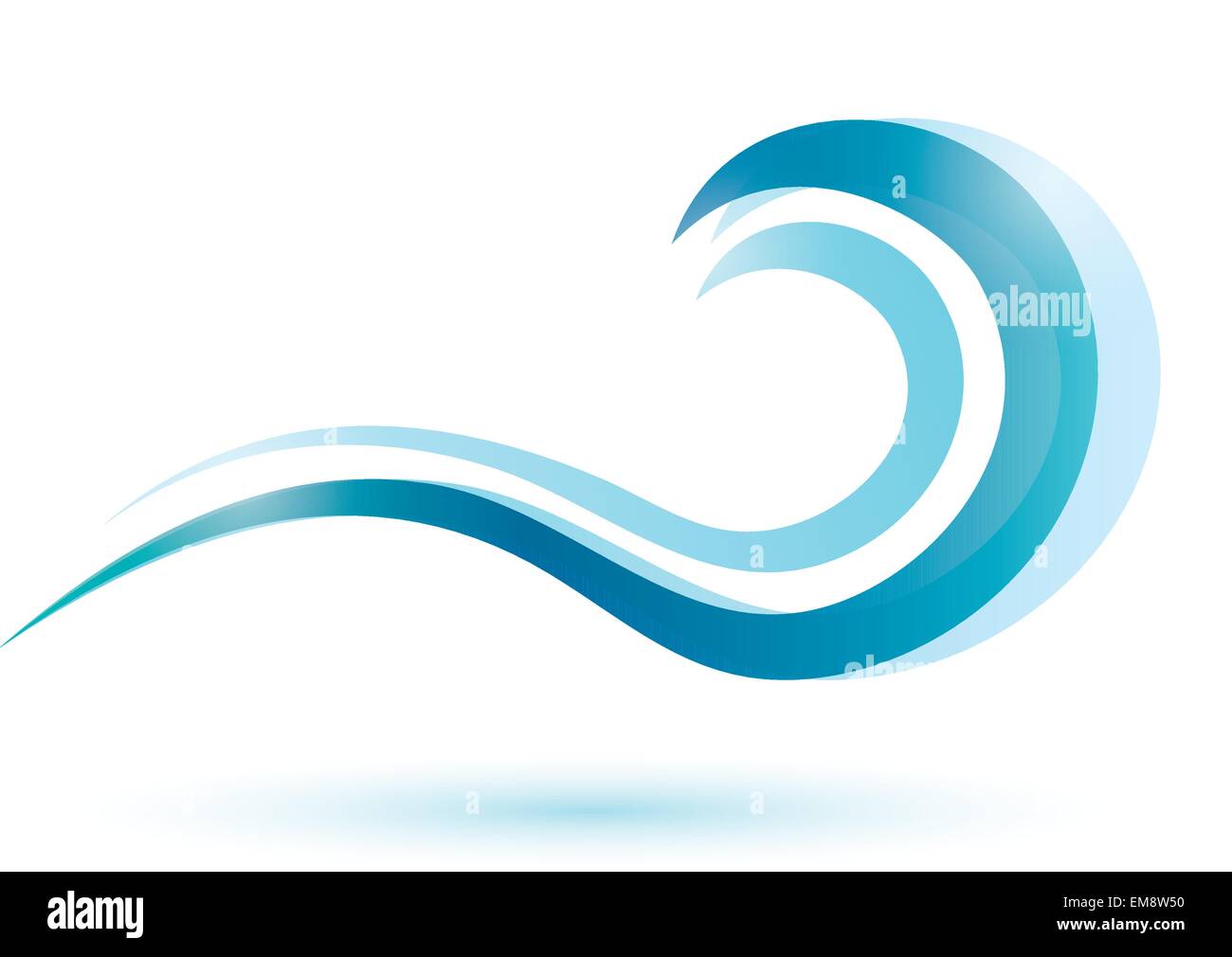 Wasser-Welle-Symbol, isolierte Vektor icon Stock Vektor