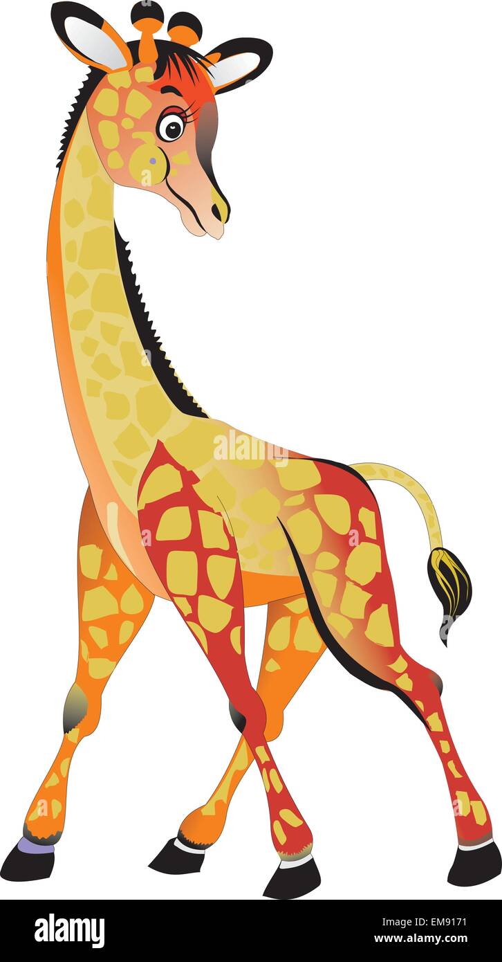 Vektor niedliche Giraffe cartoon Stock Vektor