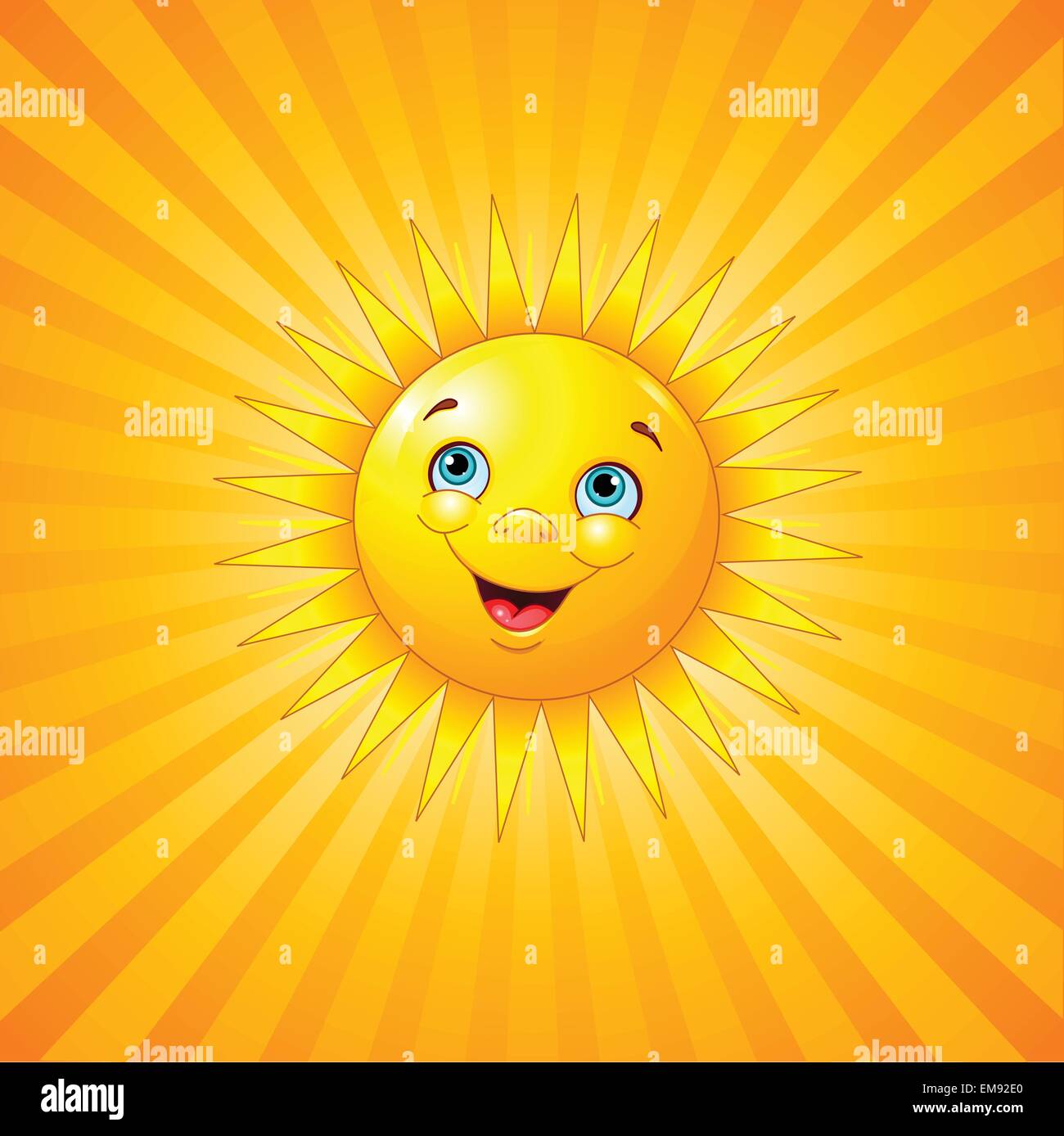 Lachende Sonne Stock Vektor