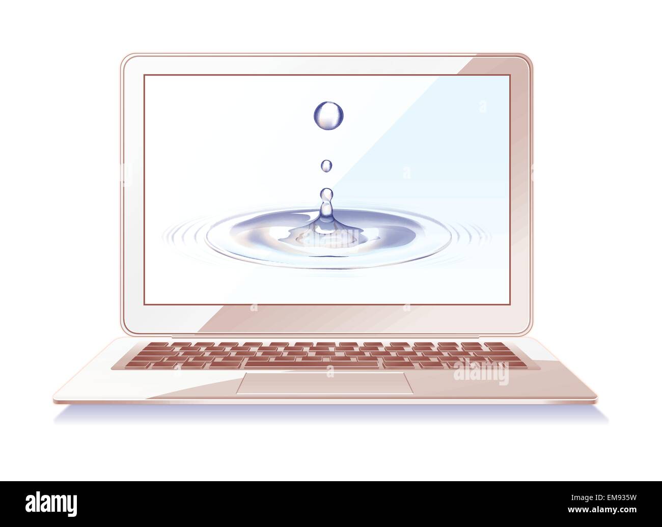 Moderne Laptop. Vektor Stock Vektor