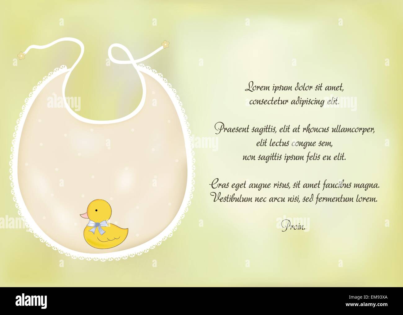 Baby Ankündigung Karte Stock Vektor
