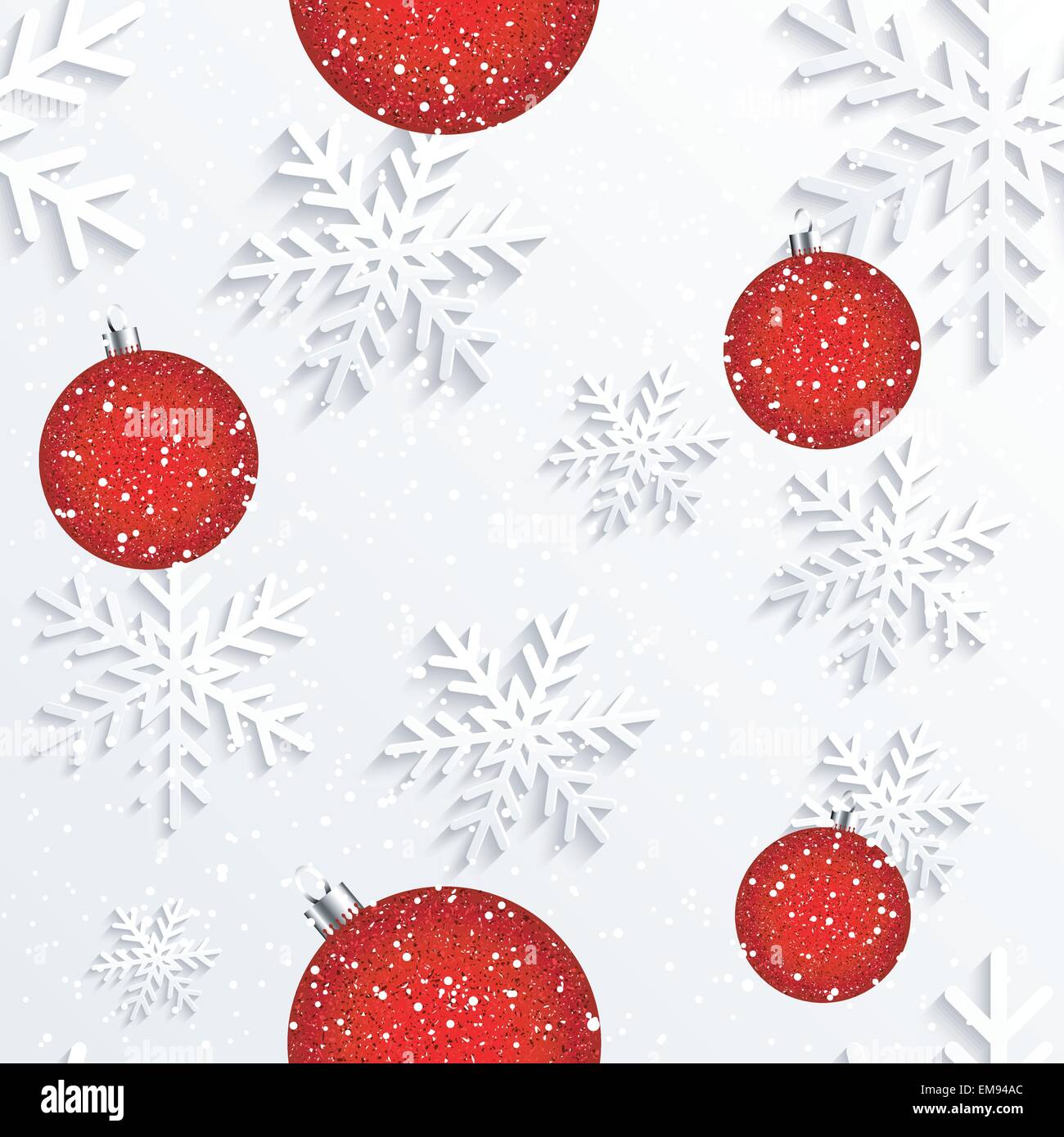 Weihnachten Schneeflocke weißer Hintergrund Stock Vektor
