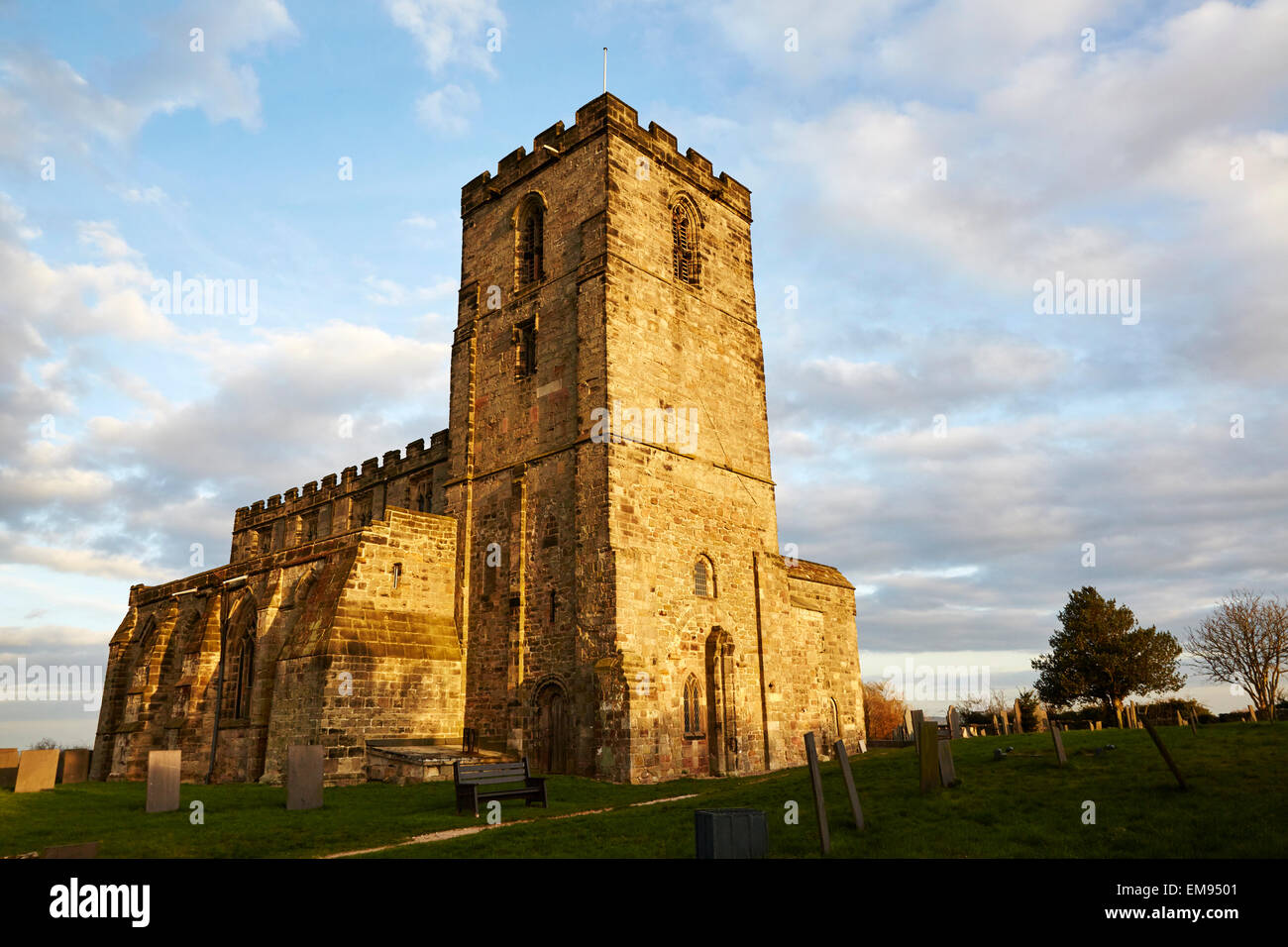 Kirche St. Maria und St. Hardulph an Breedon auf dem Hügel, Leicestershire. Stockfoto