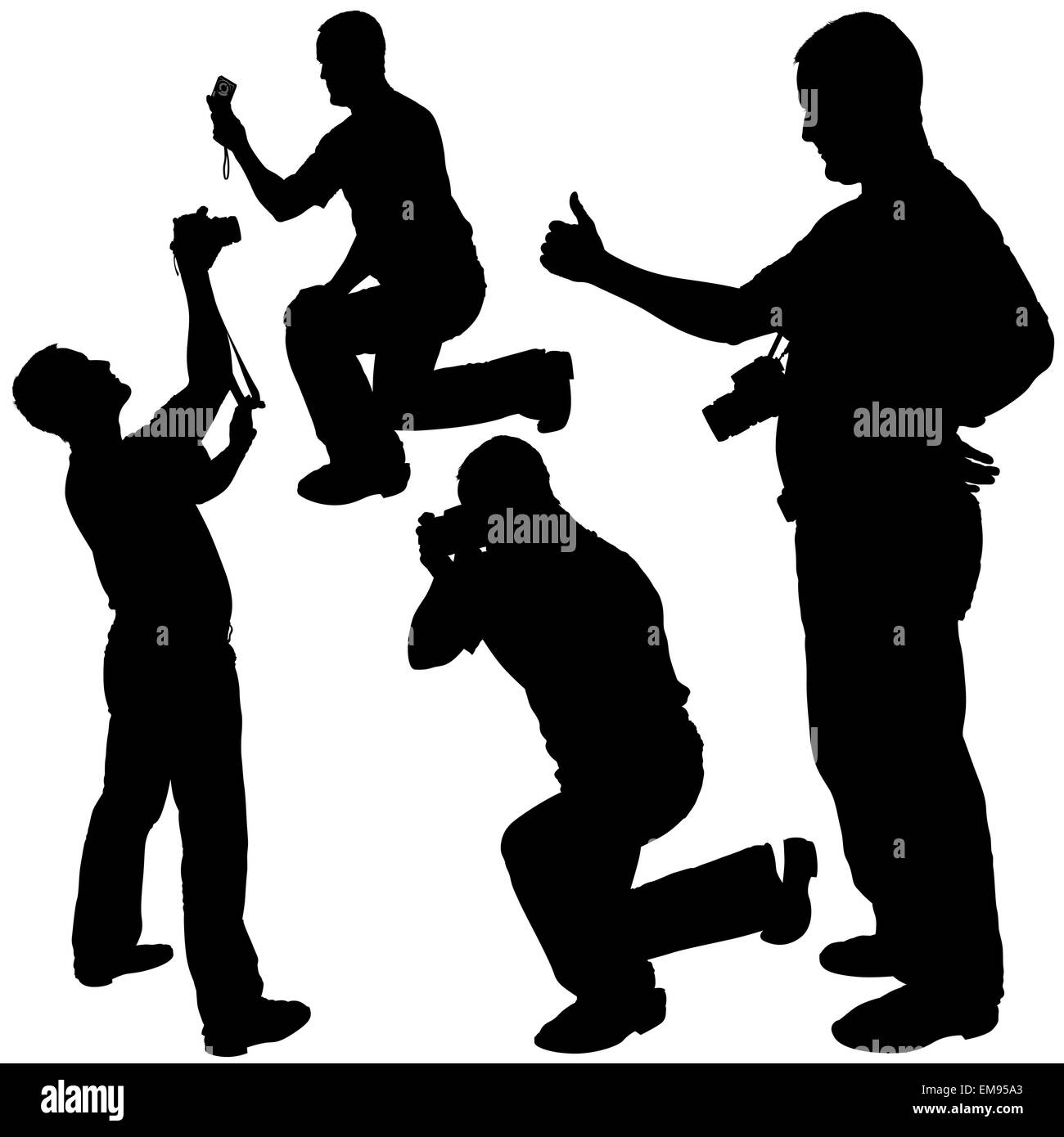 Fotograf-Silhouetten Stock Vektor