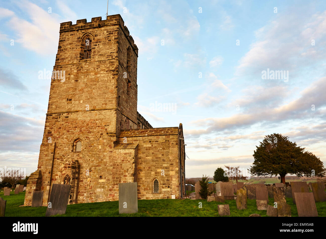 Kirche St. Maria und St. Hardulph an Breedon auf dem Hügel, Leicestershire. Stockfoto