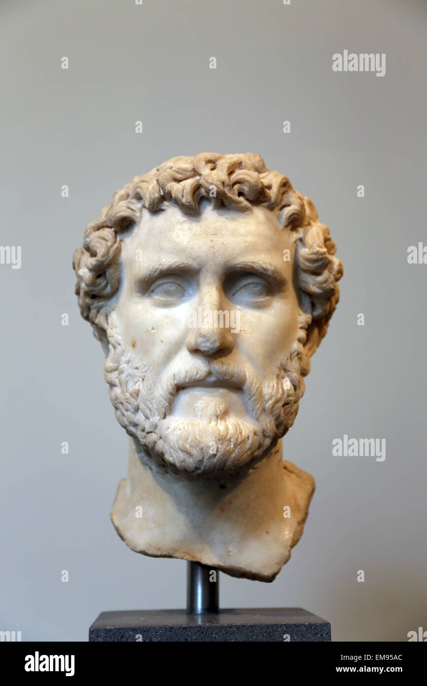 Antoninus Pius (86-161 n. Chr.). Bekannt als Antoninus. Römischer Kaiser von 138-161. Nerva antoninischen Dynastie. Büste. Stockfoto