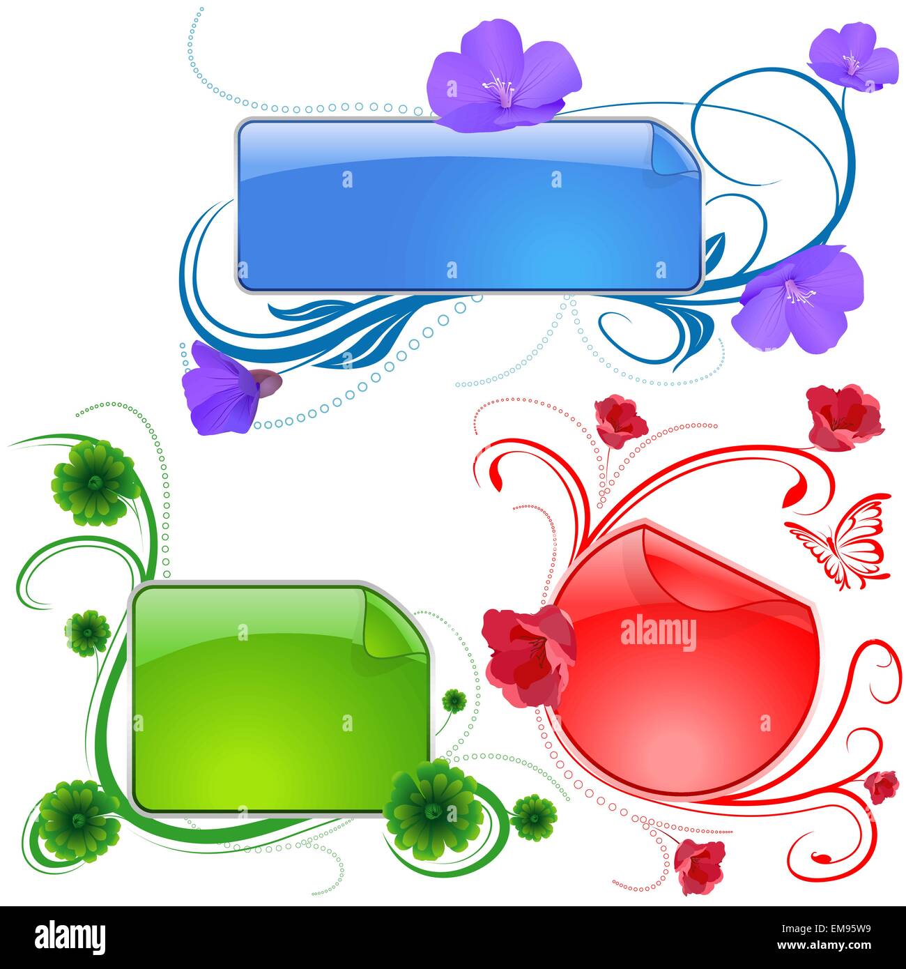 Glas banner Ausgeschnittene Stockfotos und -bilder - Alamy