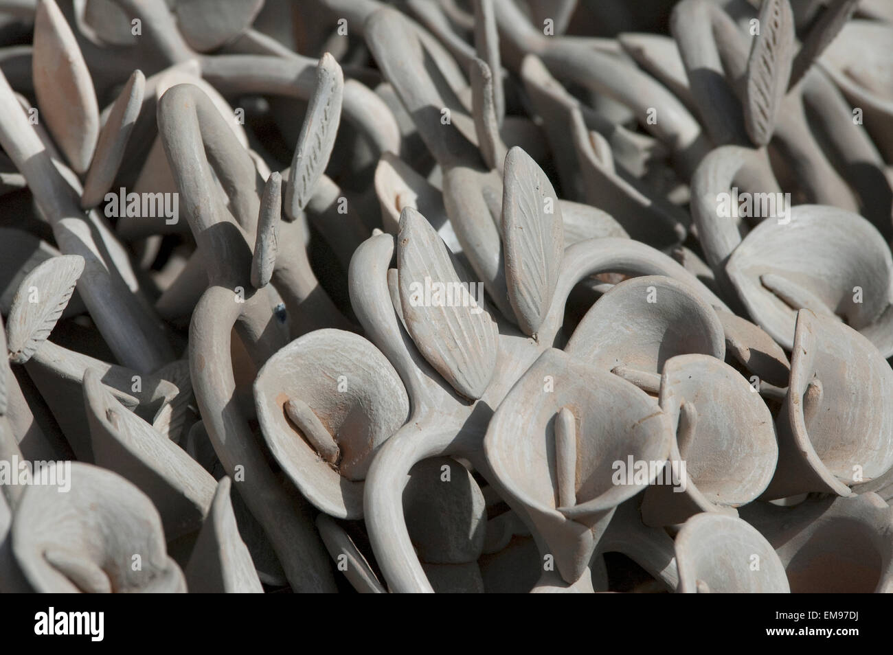 Clay Calla Lilien, Amatenango Del Valle, Chiapas, Mexiko Stockfoto