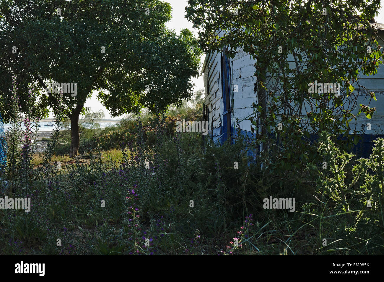 Fishermans Holzhütte Stockfoto