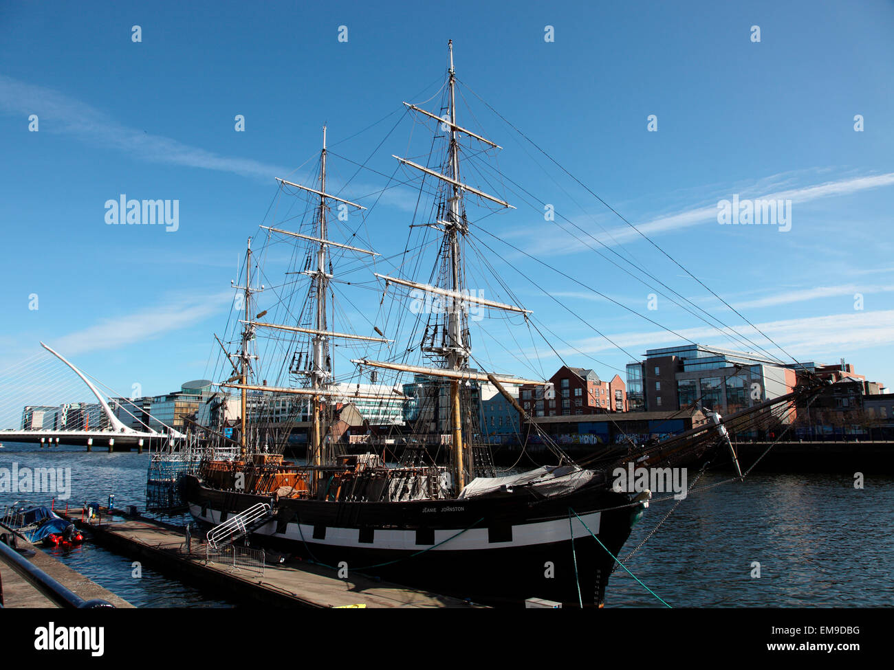 Jeanie Johnston Hungersnot Museum, Custom House Quay, Dublin Stockfoto