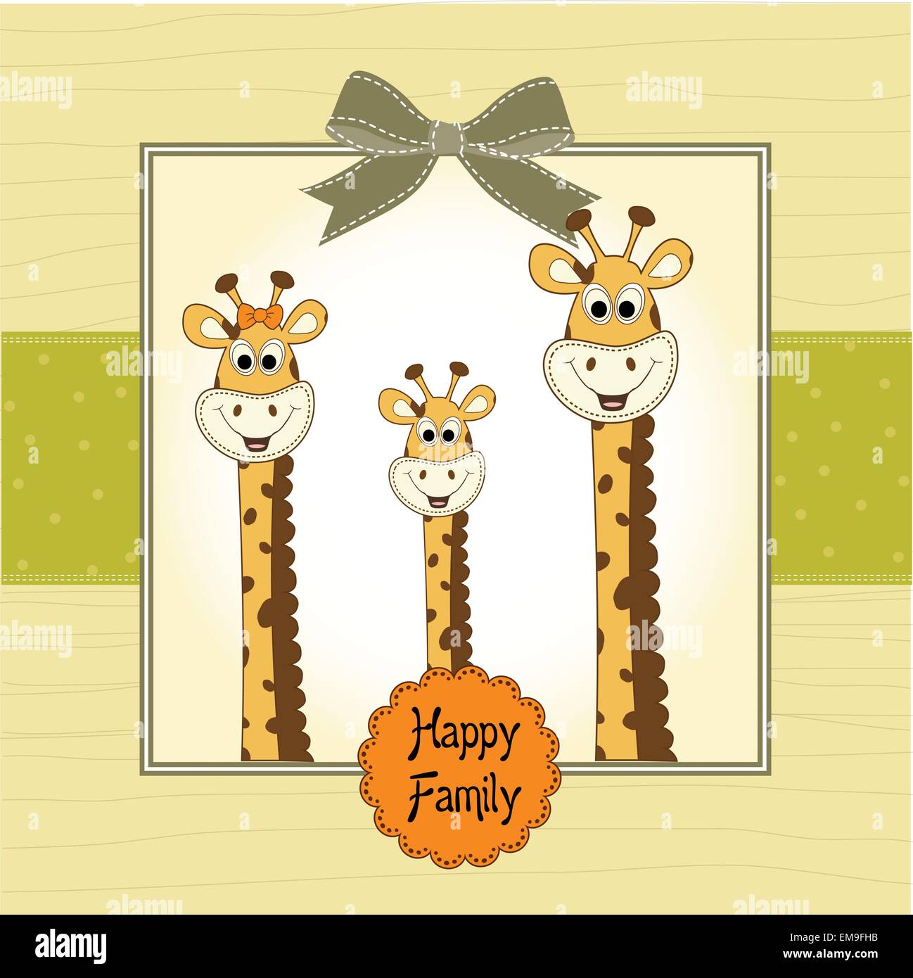 Happy giraffe Familie Stock Vektor