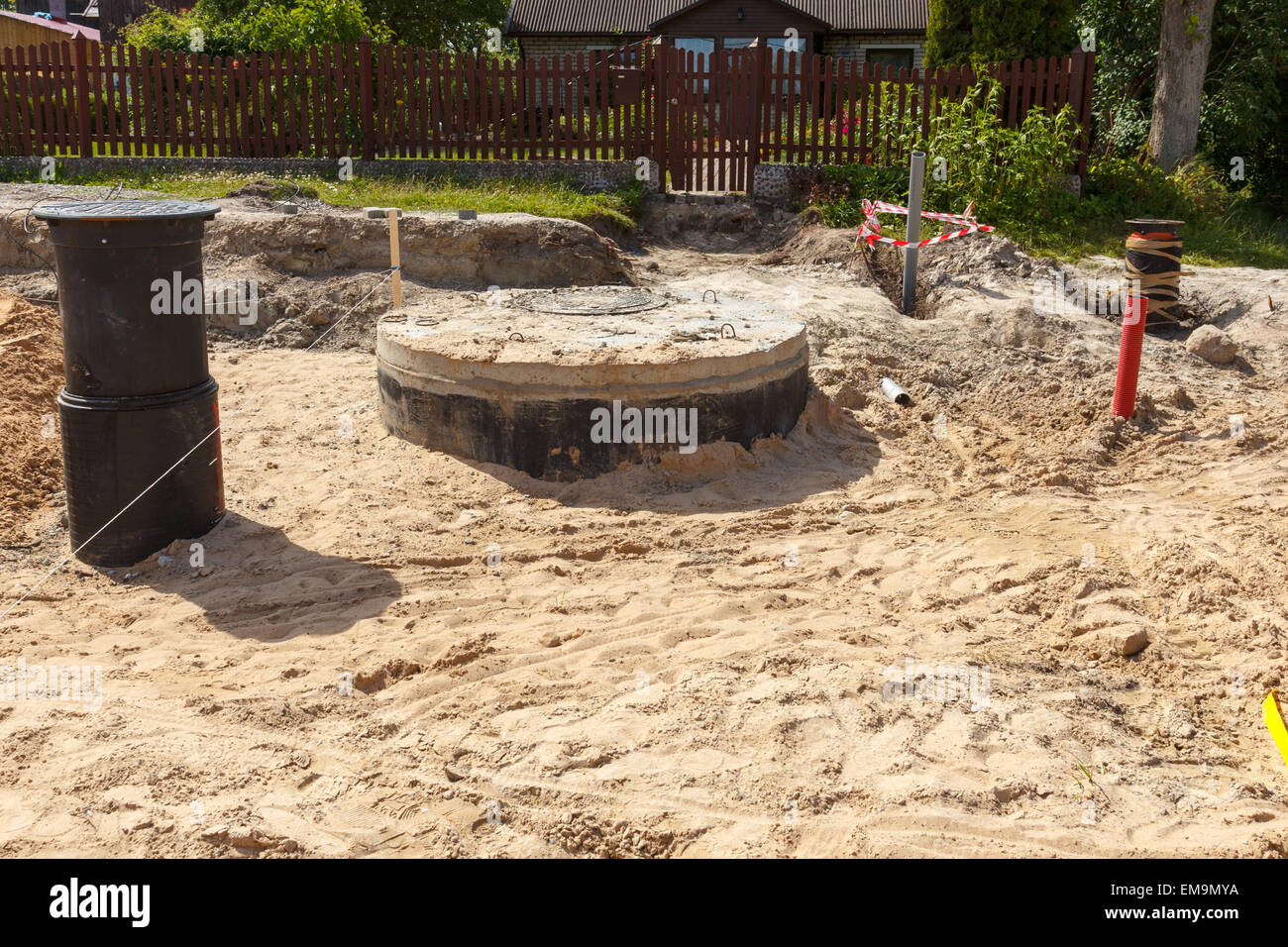 Straßenbaustelle Stockfoto