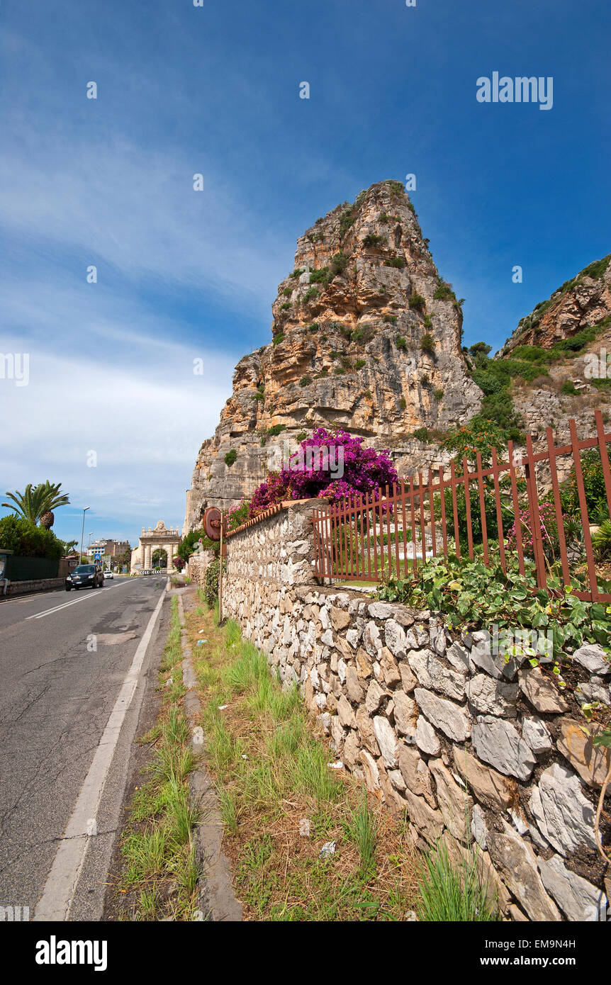 Terracina, Pisco Montano Rock, Latium, Italien Stockfoto