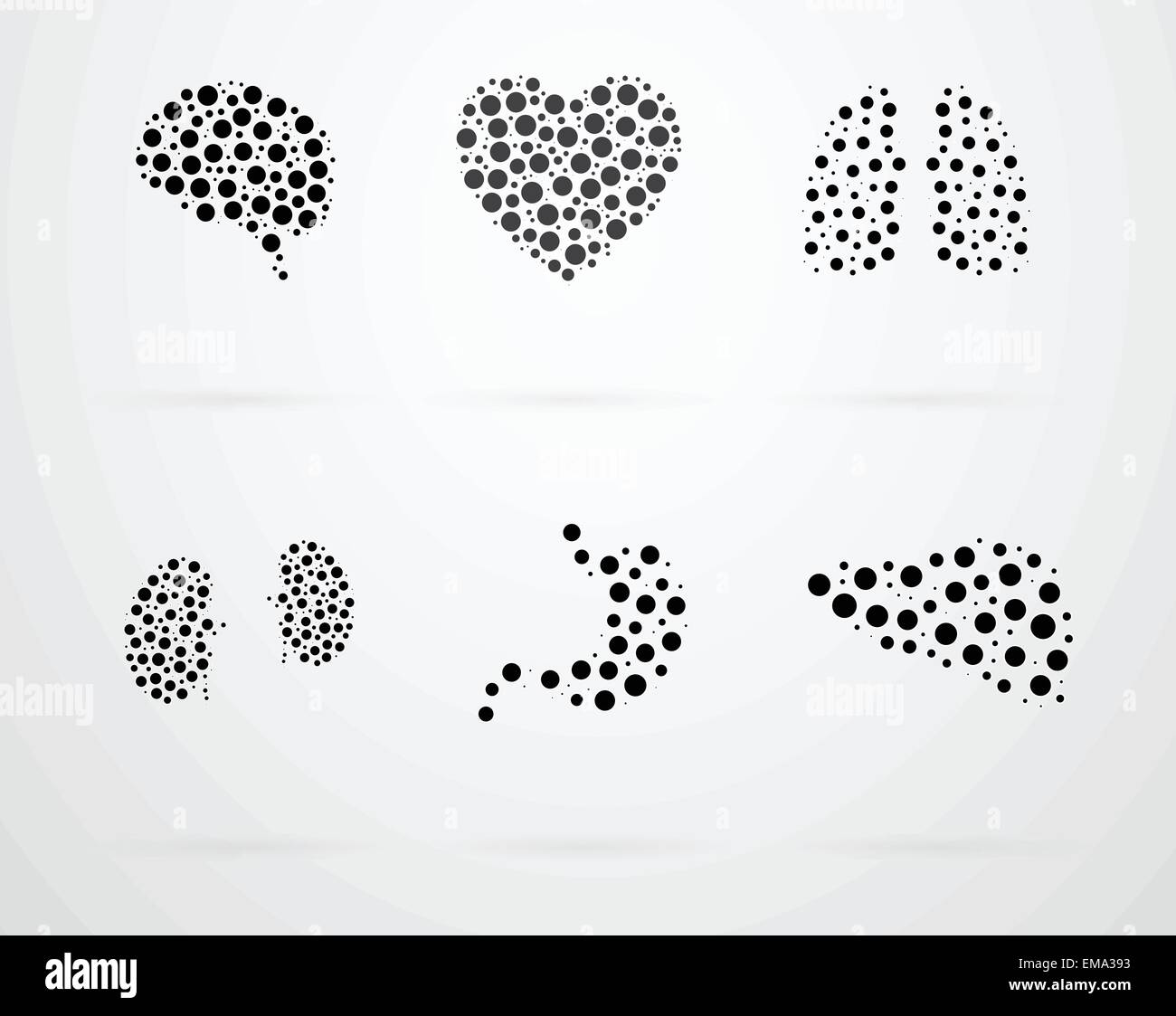 Menschliche Organe-Icon-Set Stock Vektor