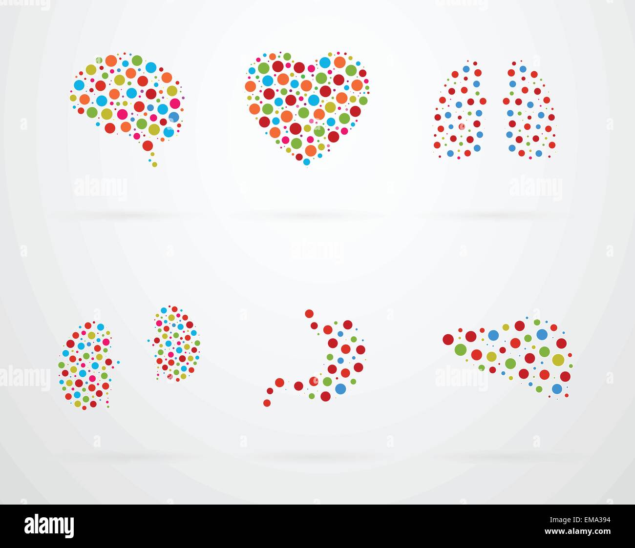 Menschliche Organe-Icon-Set Stock Vektor