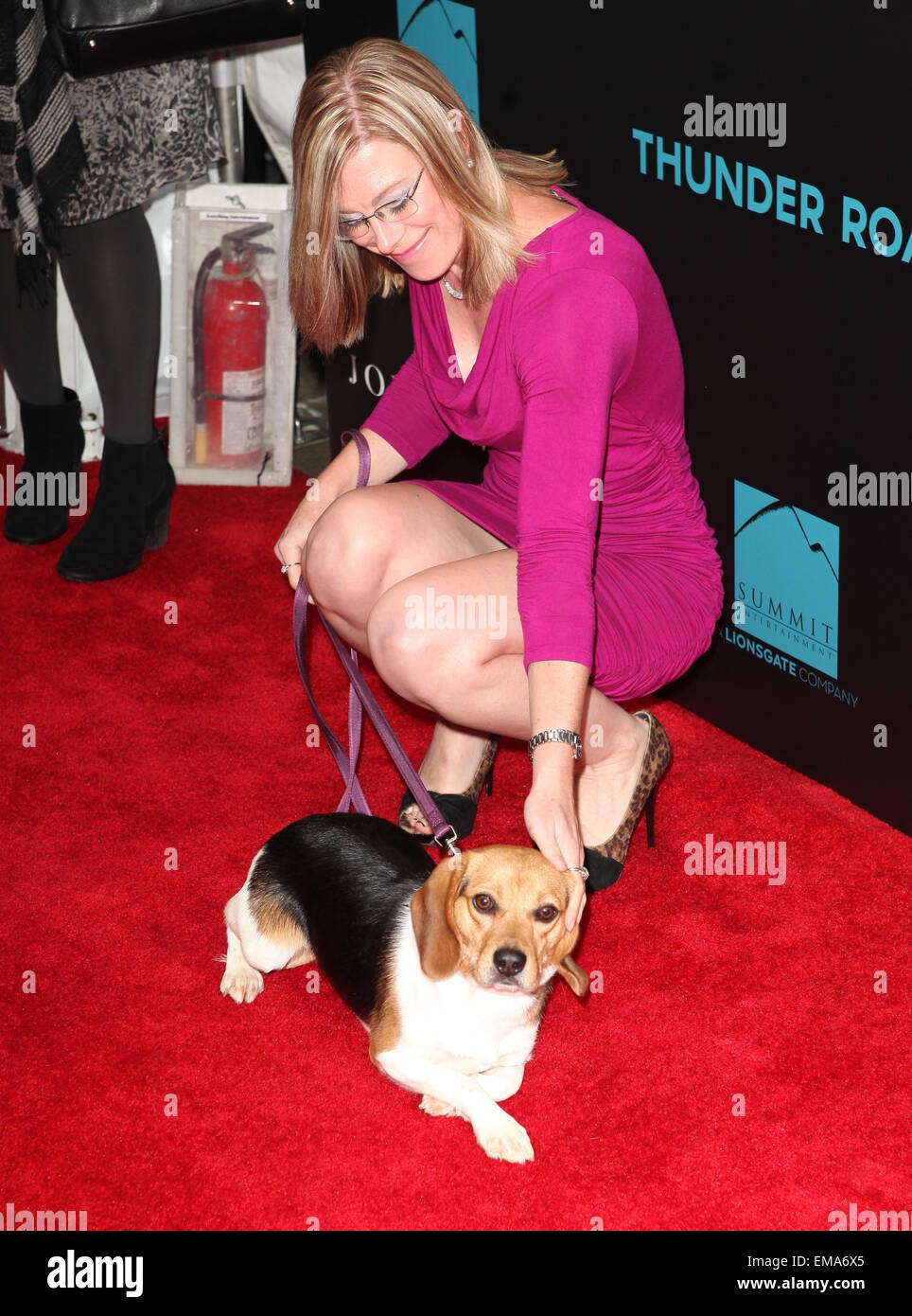 New York special Screening von "John Wick" im Regal Union Square-Stadion - Ankünfte mit: Andy das Hund wo: New York, Vereinigte Staaten von Amerika bei: 13. Oktober 2014 Stockfoto