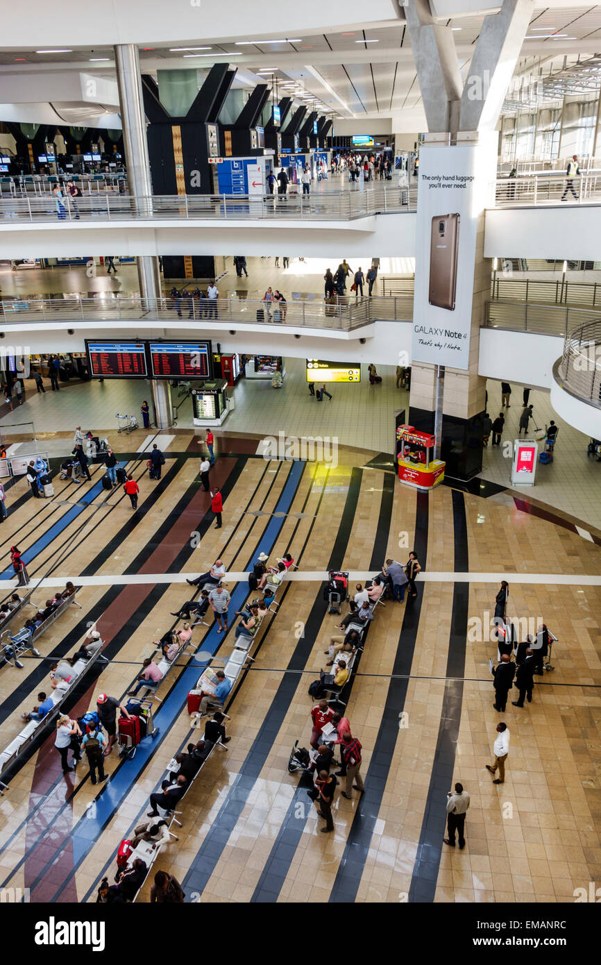 Johannesburg Südafrika, African O. R. Tambo International Airport, Terminal, Gate, Passagier Passagiere Fahrer, Overhead-Ansicht, Besucher reisen Reise Stockfoto Johannesburg Südafrika, African O. R. Tambo International Airport, Terminal, Gate, Passagier Passagiere Fahrer, Overhead-Ansicht, Besucher reisen Reise Stockfoto