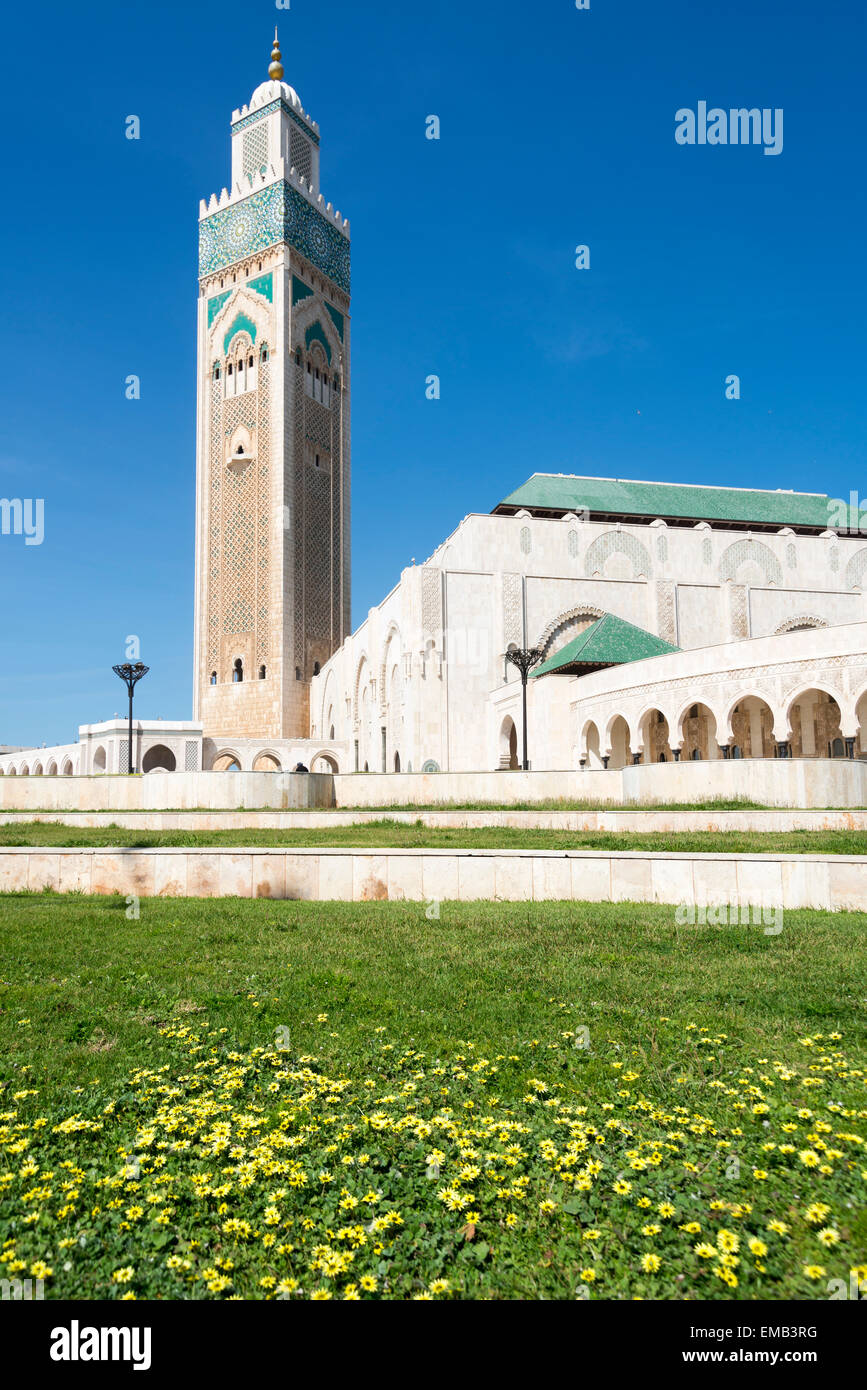 Von Casablanca Hassan II Moschee Stockfoto