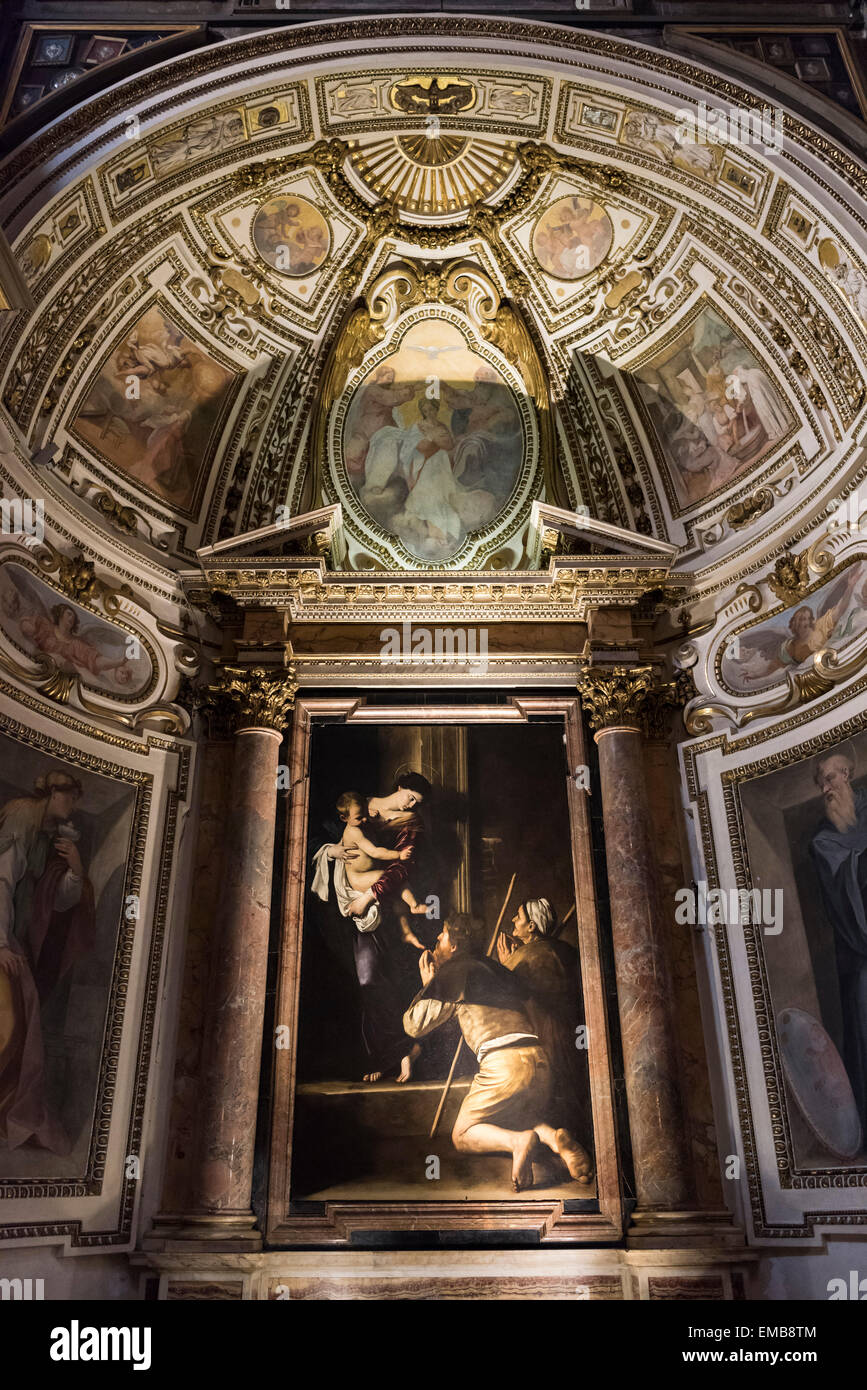 Madonna Di Loreto Del Caravaggio Rom. Italien. Madonna di Loreto (1604-1606) von Caravaggio, Cavalletti
