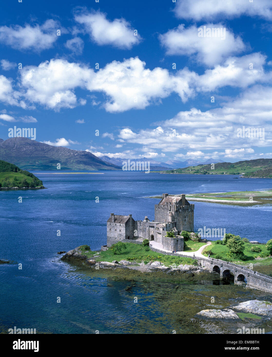 Eilean Donan Castle, Loch Duich, Kyle of Lochalsh, Scotland, UK Stockfoto