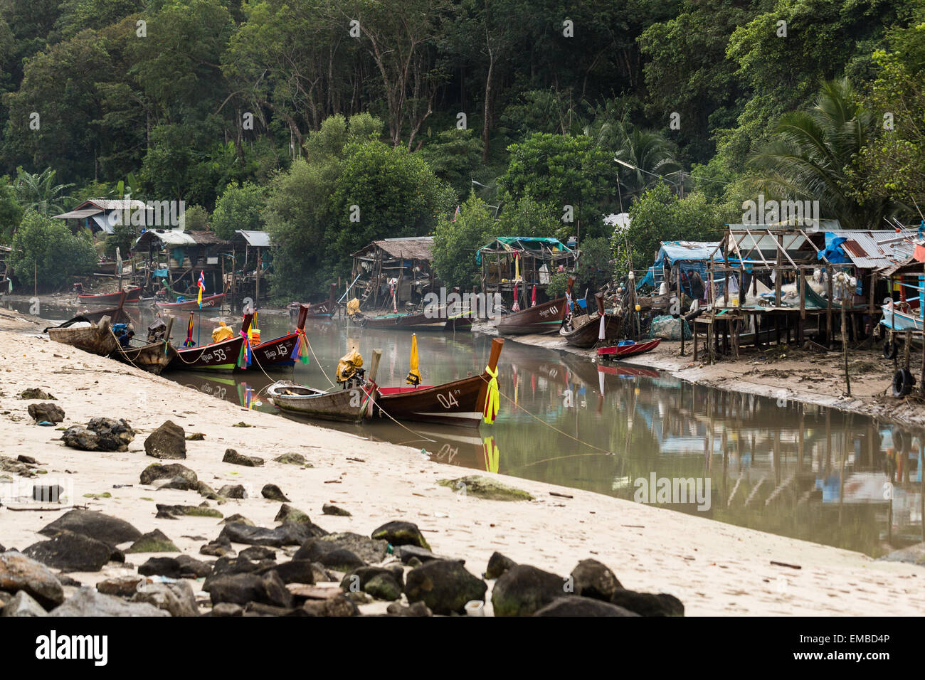 Sea Gypsy Village, Patong, Phuket, Thailand Stockfoto