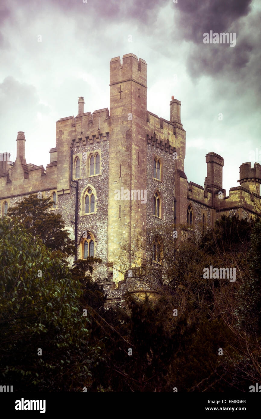 einem alten englischen Schloss Stockfoto