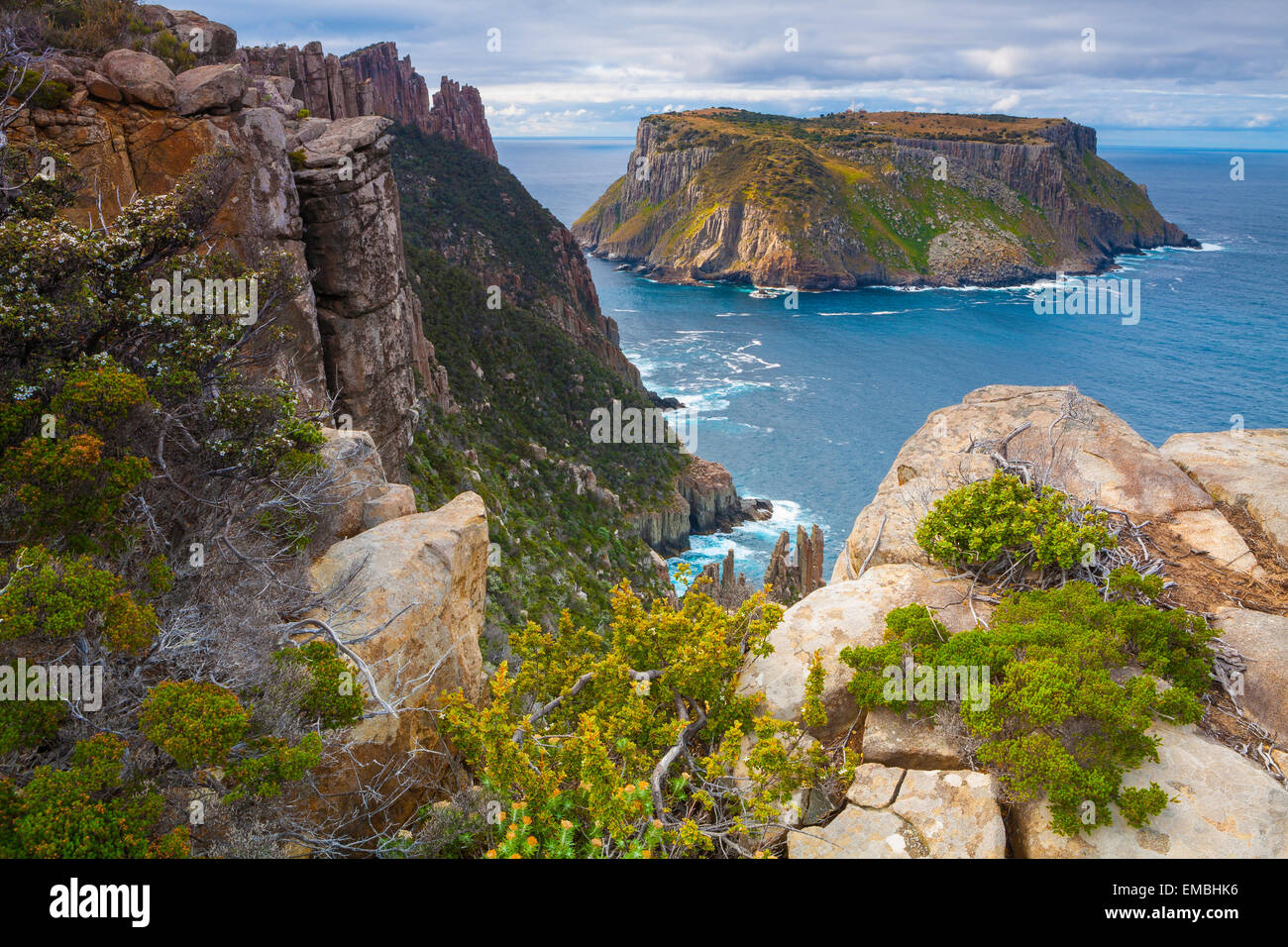 Kap-Säule und Tasman Island - Tasman-Nationalpark - Tasmanien - Australien Stockfoto