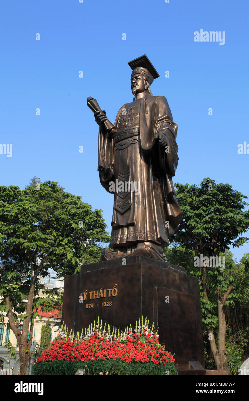 Vietnam, Hanoi, Ly Thai To Statue, Denkmal, Stockfoto