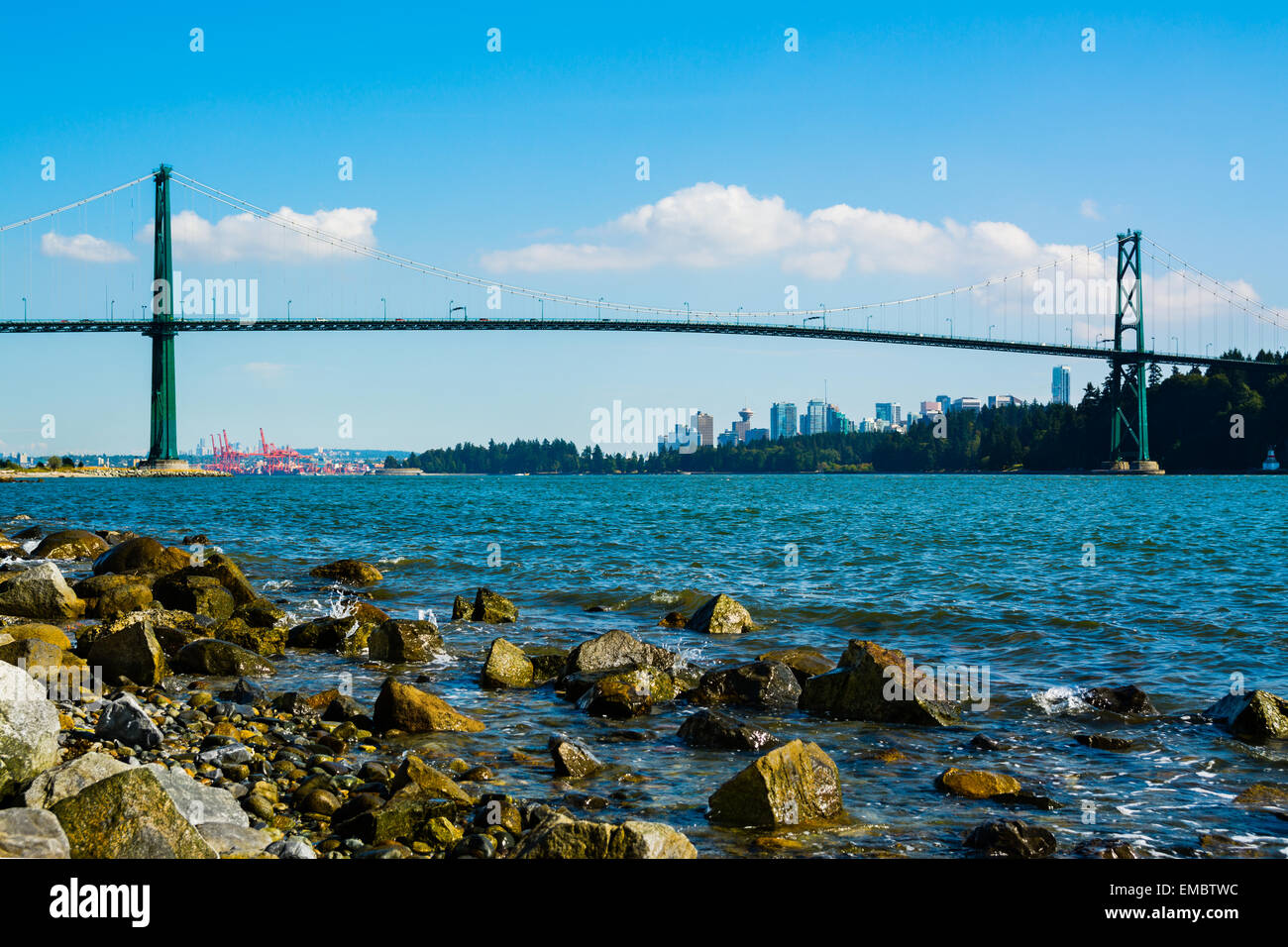 Lions Gate Bridge in Vancouver, Kanada Stockfoto