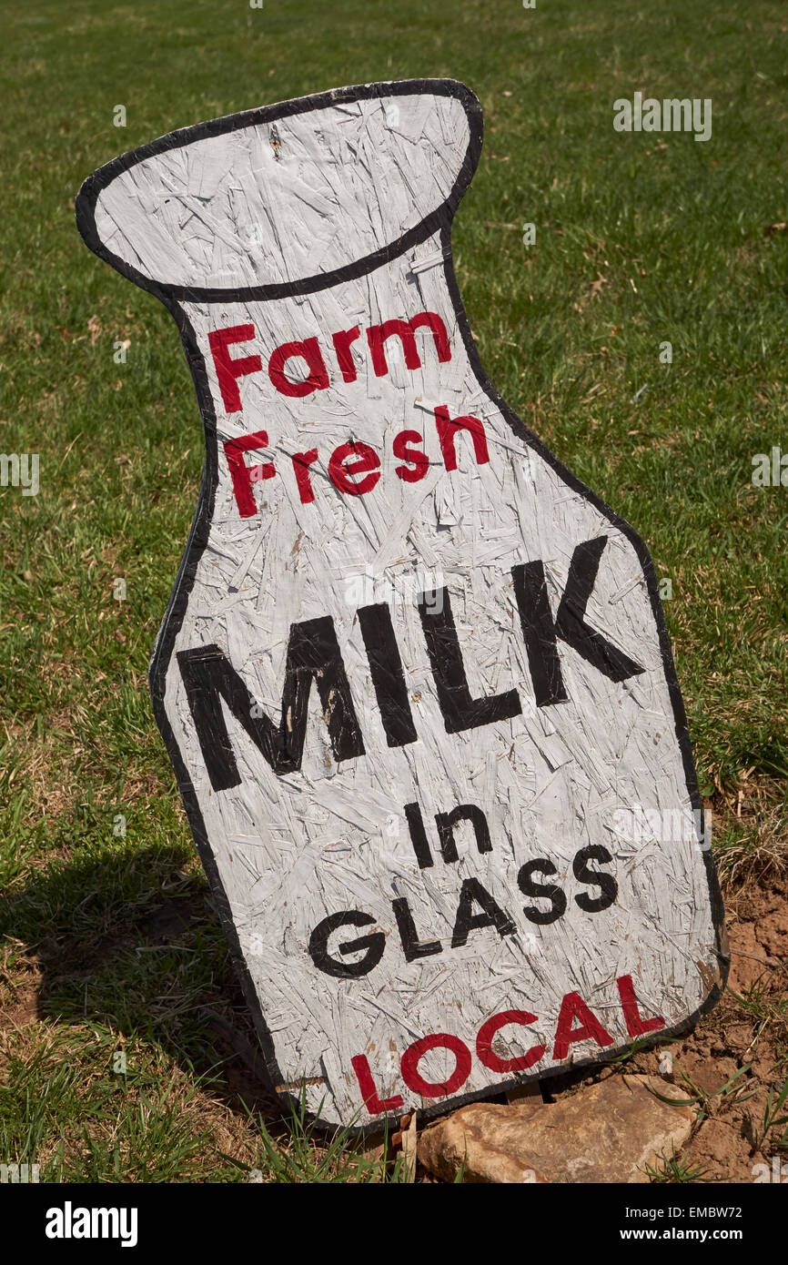 Milch Flasche Zeichen, Doylestown, Pennsylvania, USA Stockfoto