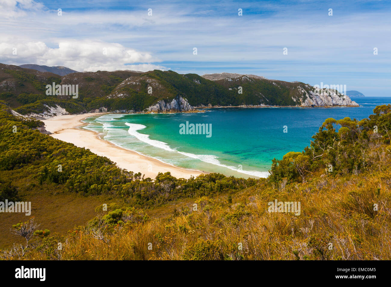Versteckte Bucht - Southwest-Nationalpark - Tasmanien - Australien Stockfoto