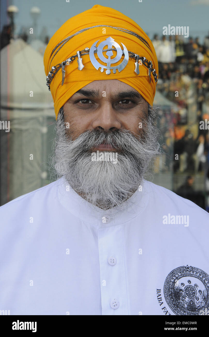 Porträt von einem Sikh ältesten Stockfoto