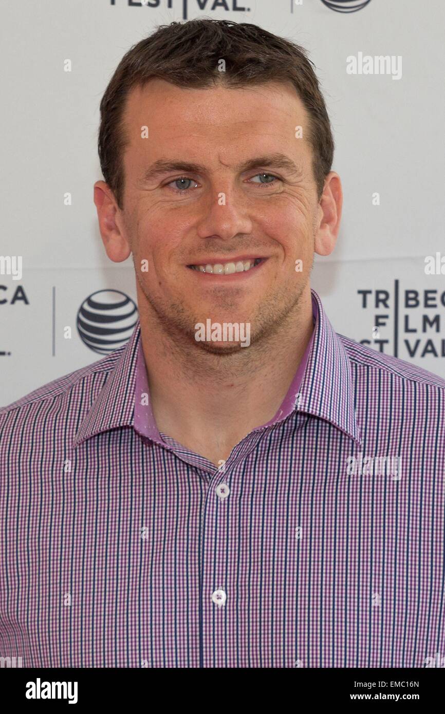 New York, NY, USA. 19. April 2015. Chris Snee im Ankunftsbereich für Tribeca Gespräche/ESPN Sports Film Festival: The Greatest fangen Ever, der School of Visual Arts (SVA) Theatre, New York, NY 19. April 2015. Bildnachweis: Patrick Cashin/Everett Collection/Alamy Live-Nachrichten Stockfoto