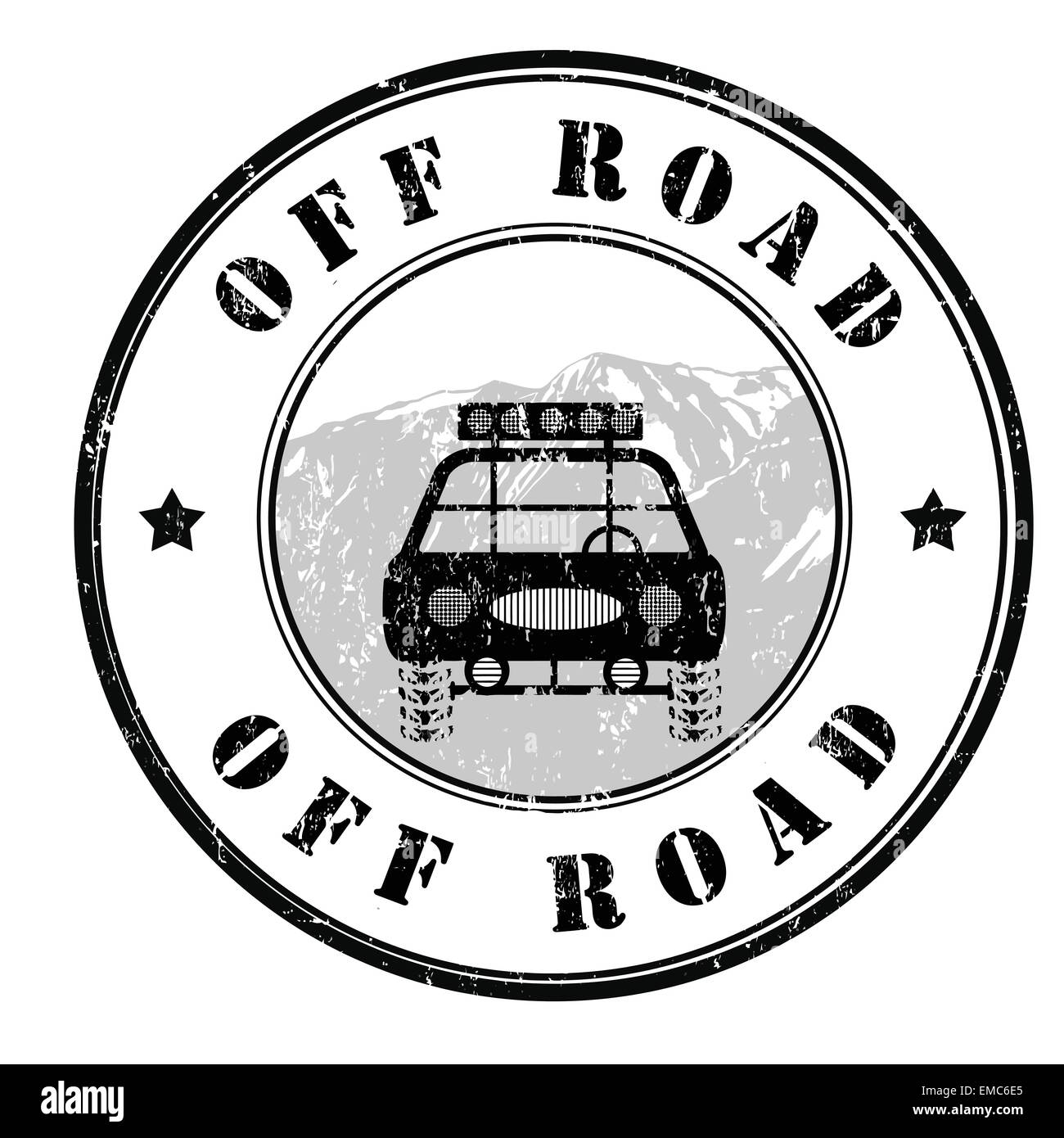Off Road-Stempel Stock Vektor