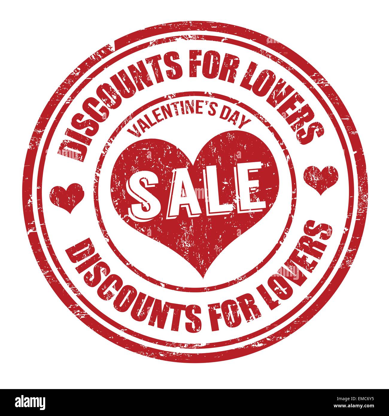 Valentines Day Sale Stempel Stock Vektor
