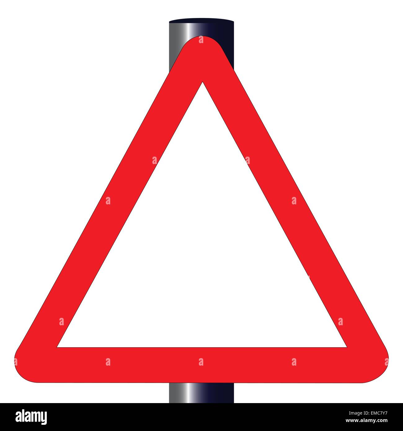 Leeres Dreieck Verkehrszeichen Stock Vektor