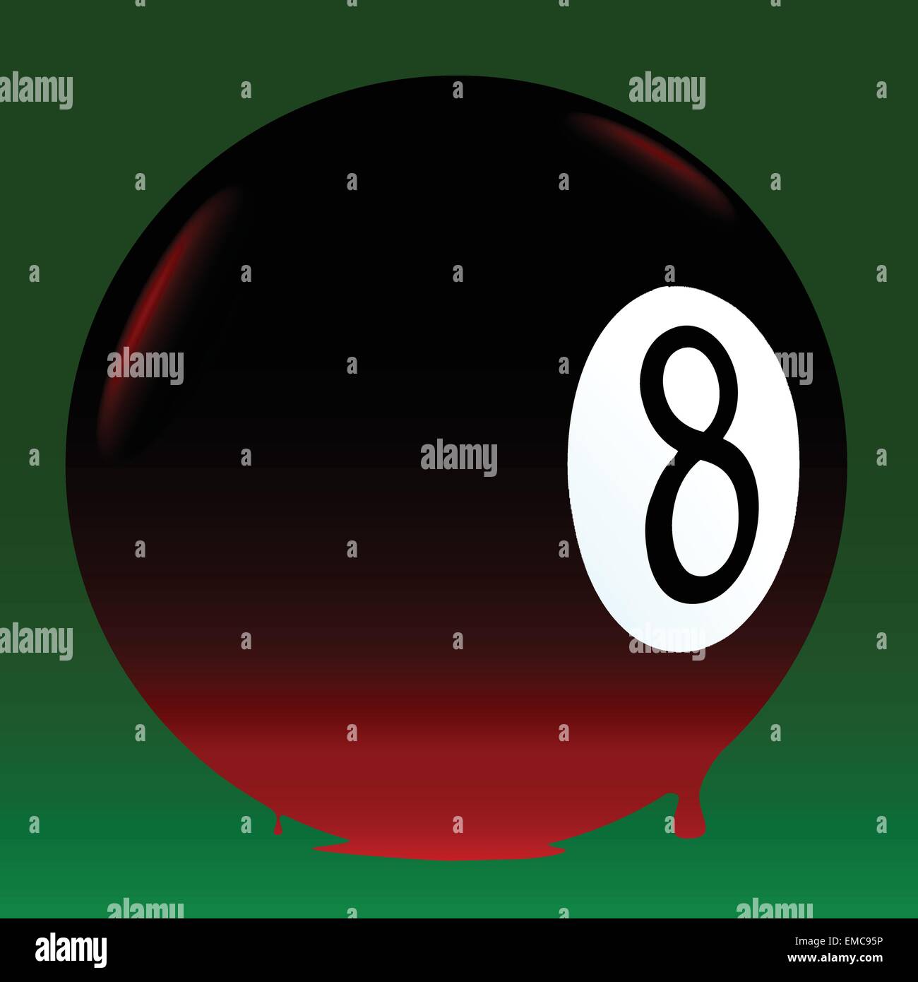 8-Ball Blutungen Stock Vektor