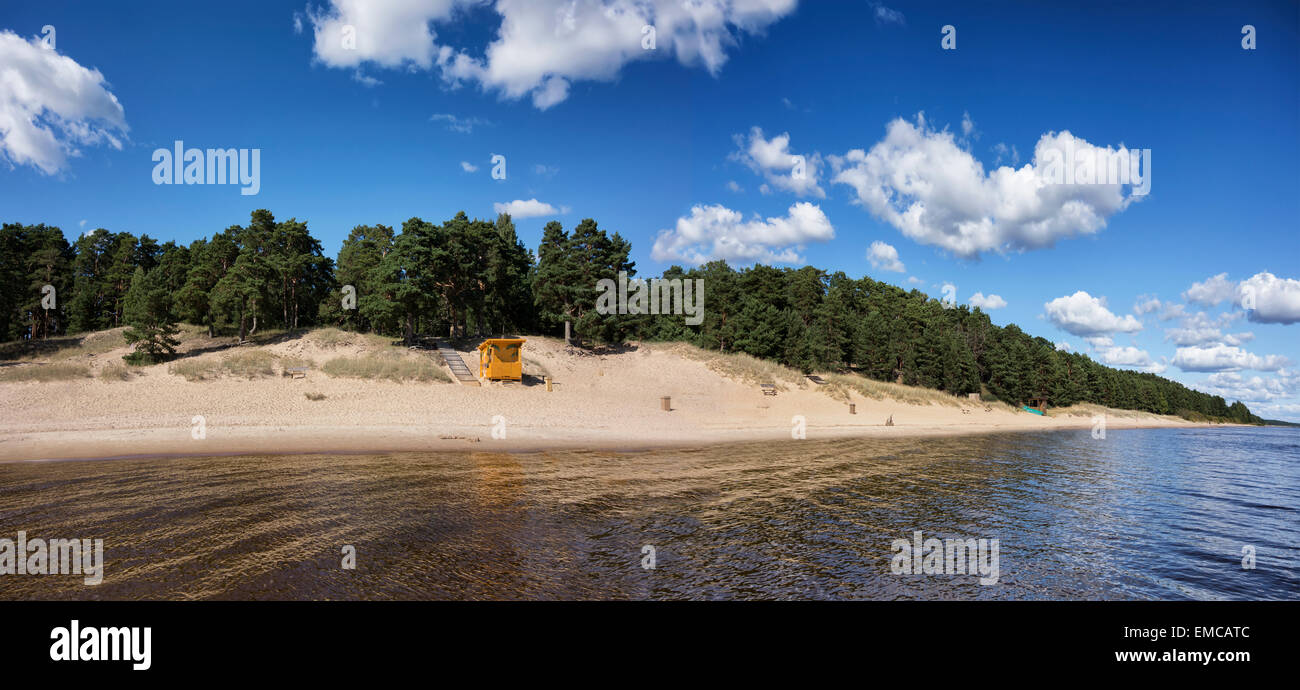 Estland, Kauksi, Peipussee, Blick zum Strand Stockfoto