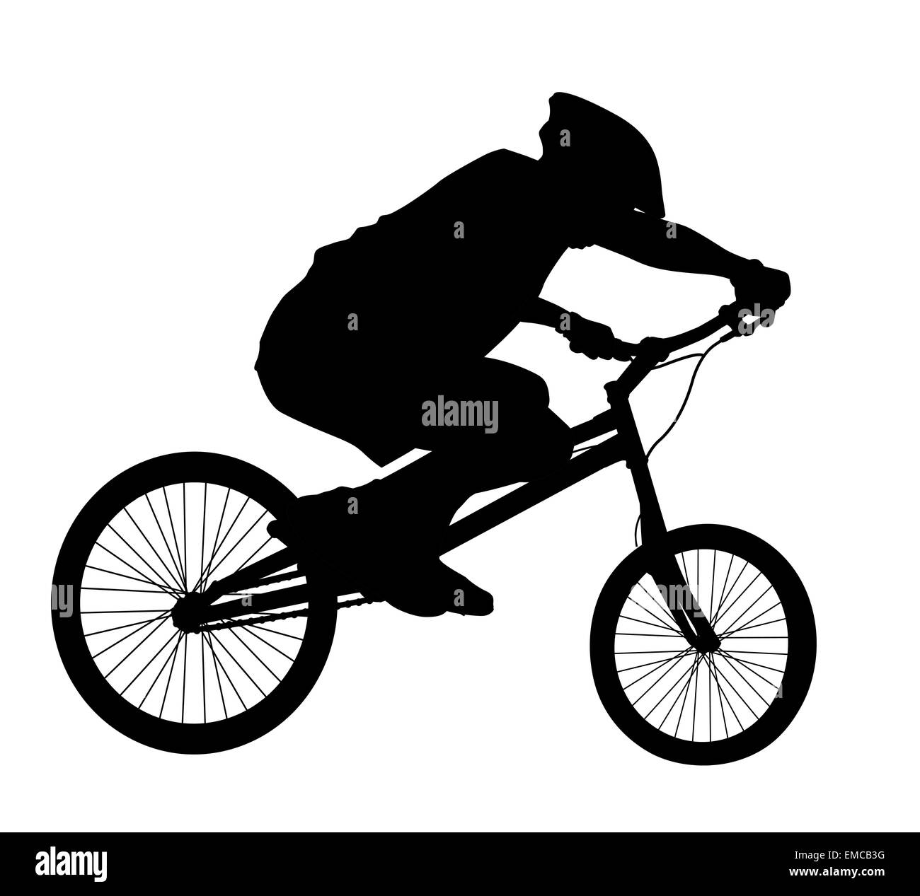 Biker-Vektor-silhouette Stockfoto