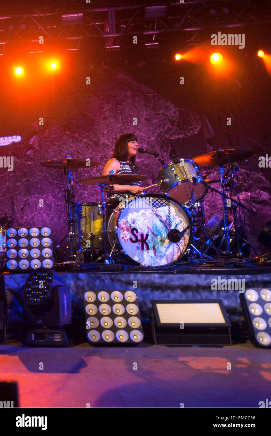 Band Sleater-Kinney live beim Stubbs BBQ in Austin am 17. April 2015. / picture Alliance Stockfoto