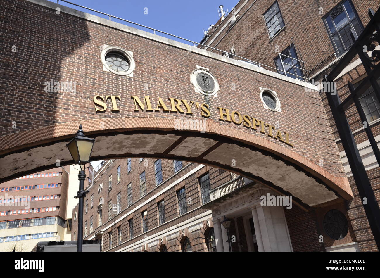 Str. Marys Krankenhaus in Paddington, London Stockfoto