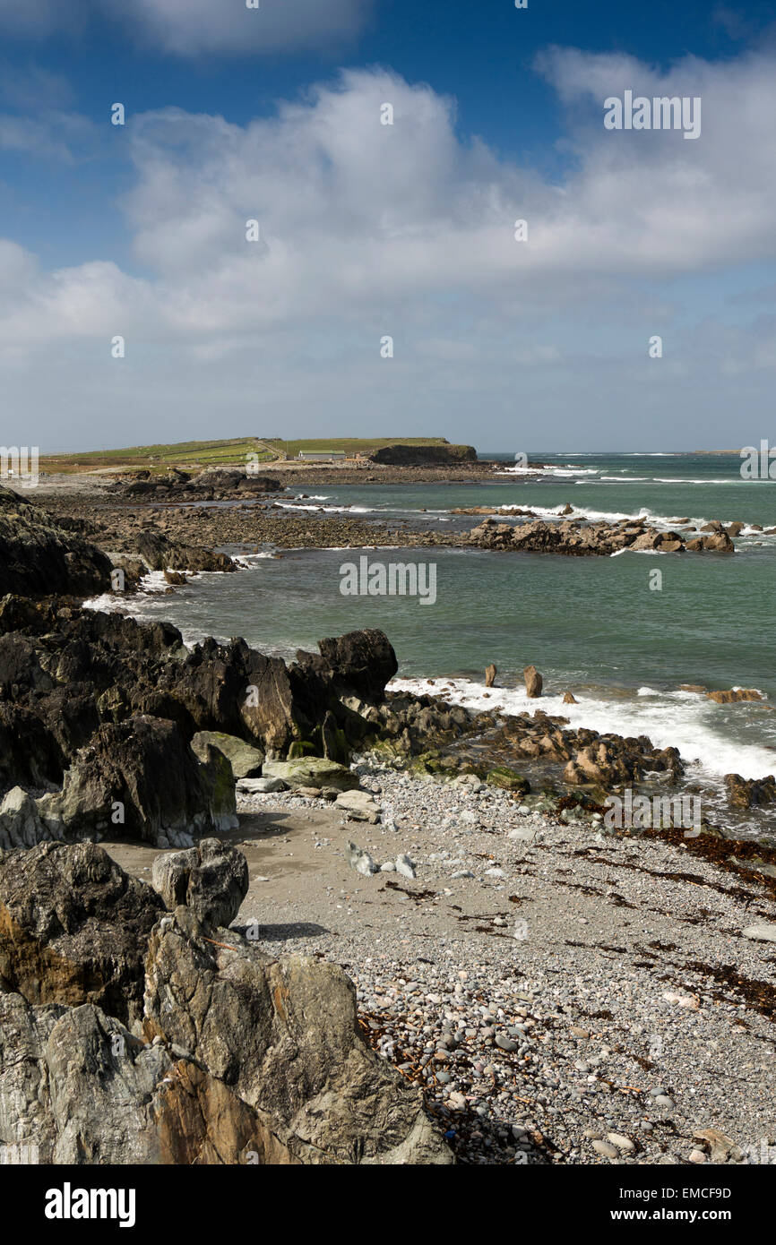 Irland, Co. Galway, Connemara, Letterfrack, Renvyle Halbinsel, atlantische Küste Strand Stockfoto