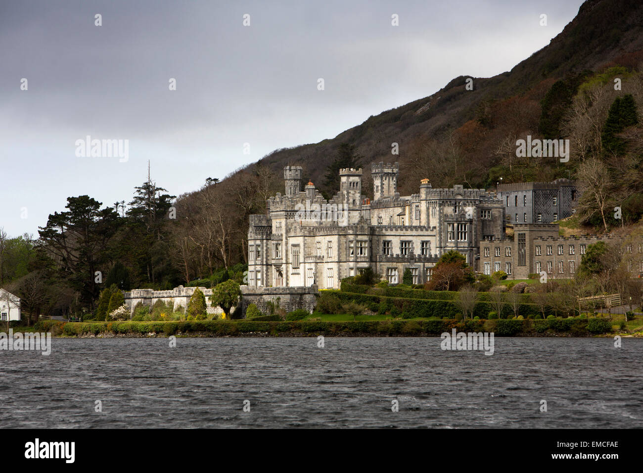 Irland, Co. Galway, Connemara, Kylemore Abbey Stockfoto
