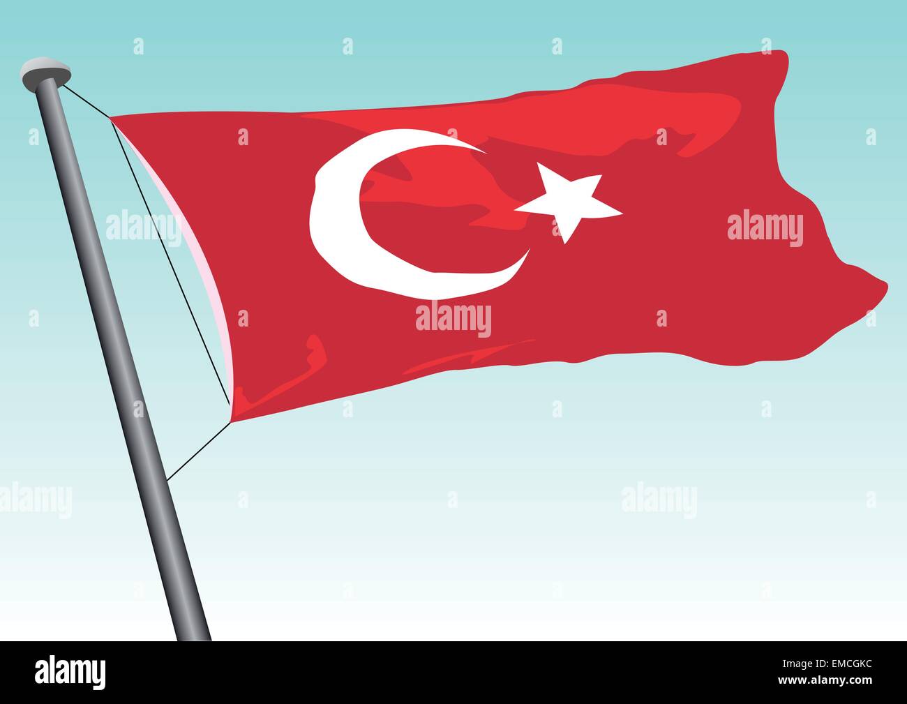 Türkische Flagge Stock Vektor
