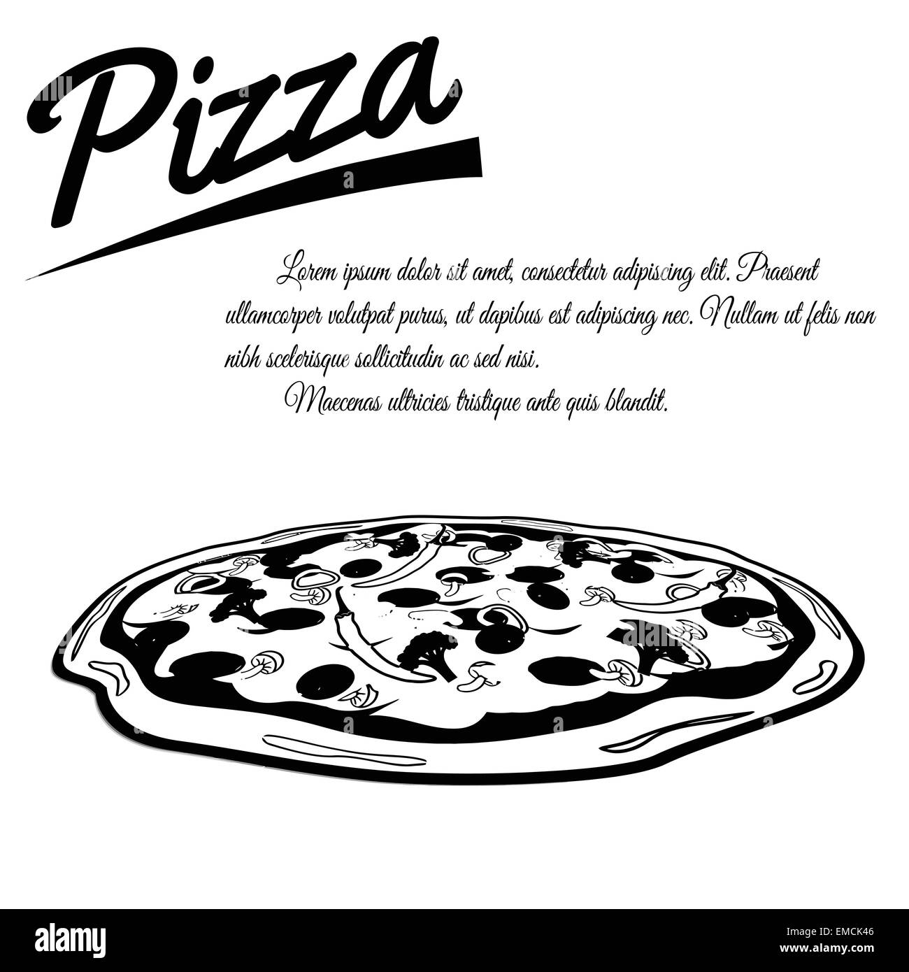 Pizza-Plakat Stock Vektor