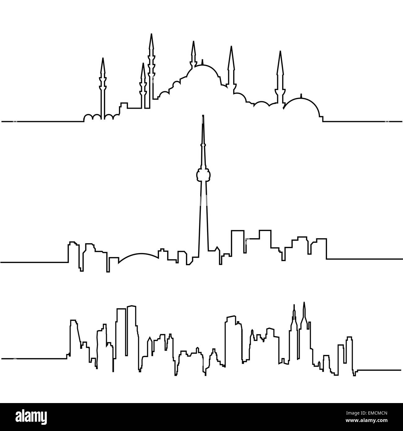 Stadtansichten Stock Vektor